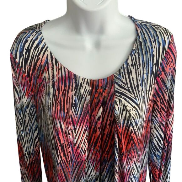 Rafaella Artistic Expression Long Sleeve Abstract Print Top Size Small NWT - Picture 2 of 12
